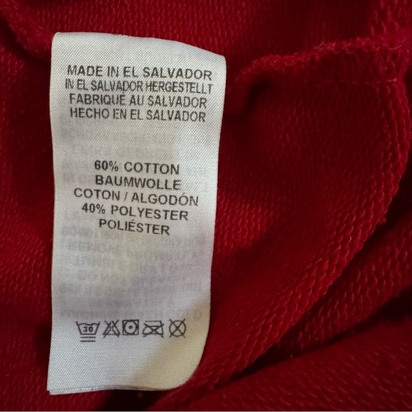 True Religion Red Hoodie Gold Logo Full Zip Long Sleeve L - Picture 7 of 7